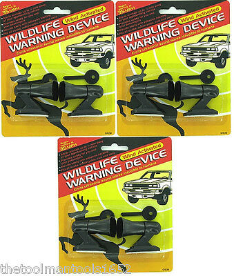 3 Packs Of 2  Deer Whistles / Wildlife Warning Devices/brand New Free Shipping!