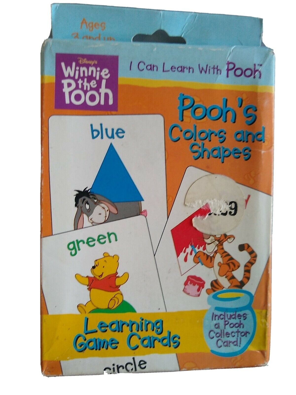 Disney Pooh's Colors And Shapes Flash Learning Cards New With Box Wear